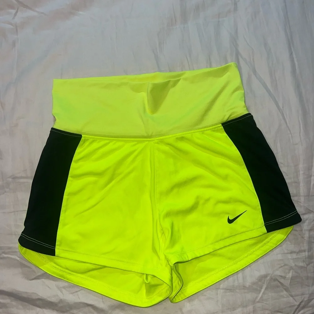 Nike Neon Green & Black Running Shorts Size XS